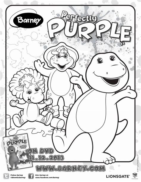 Barney Coloringfolder Sketch Coloring Page