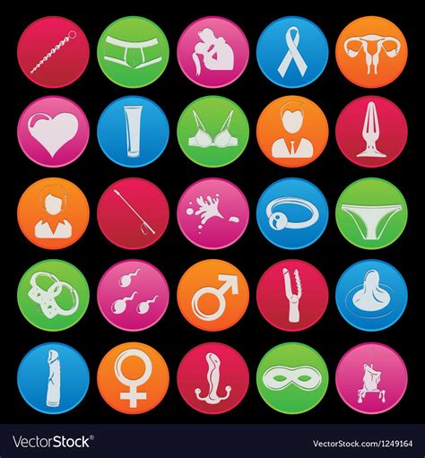Cute Sex Icon Set Gradient Style Royalty Free Vector Image