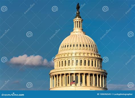 Washington Dc Us Capitol Building At Sunset Stock Image Image Of