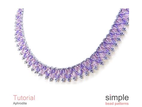 Bugle Bead Necklace Bead Netting Pattern Simple Bead Patterns