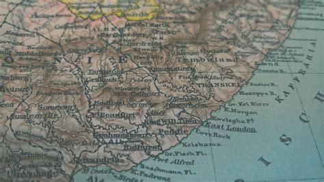 1894 Vintage South Africa Map
