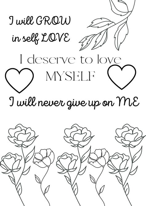 Self love coloring page | Love coloring pages, Coloring pages, Self love