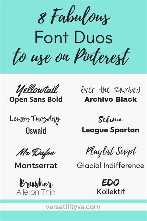 8 Fabulous Canva Font Combinations For Your Pinterest Graphics