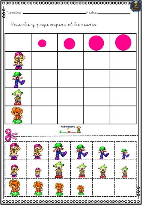 Juegos infantiles hasta 2 años. Actividades agrupamos por tamaños, trabajamos conceptos ...