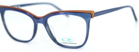 Linea Roma Class 448 C2 Blue Brown Womens Eyeglasses Frames 54 17 140