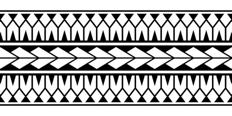 Maori Polynesian Tattoo Bracelet Tribal Sleeve Seamless Pattern Vector
