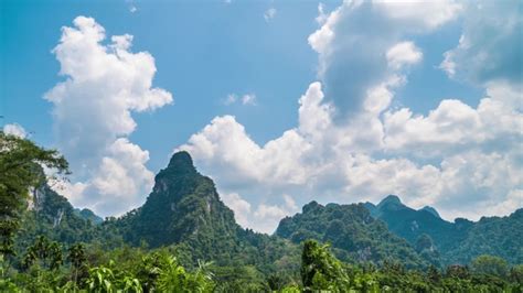 Limestone Mountain Day In Khao Sok Thailand Stock Footage Videohive