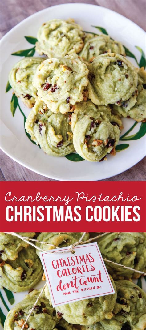 Cranberry Pistachio Christmas Cookies Recipe Cranberry Pistachio