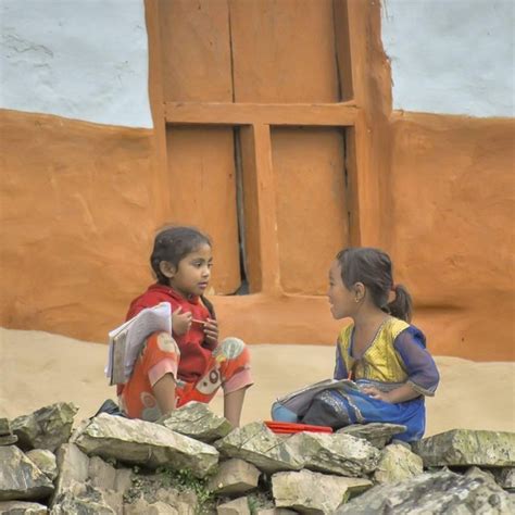 Faces Of Nepal Two Friends Helping Each Other With A Homework — Steemit