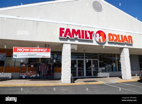 A now hiring sign is seen at the Family Dollar store at the Sunbury