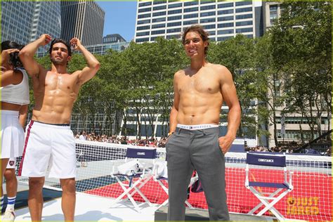 Rafael Nadal Strips Down Shirtless To His Underwear For