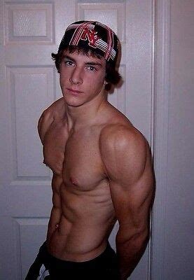 Shirtless Male Muscular Fitness Hunk Pumped Frat Dude Gym Jock Photo X D Ebay
