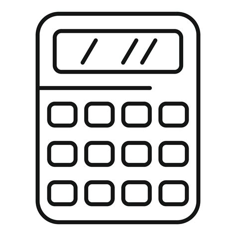 Tax calculator icon, outline style 14702364 Vector Art at Vecteezy
