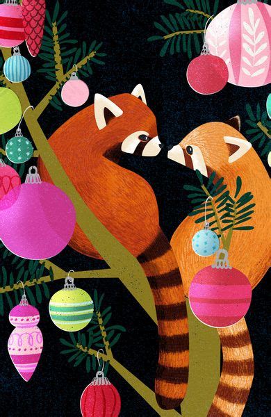 Red Pandas In Christmas Tree Art Print By Daughter Earth Society6