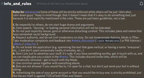 Discord Channel Rules Excel Discord Guide Server Setup And Permissions