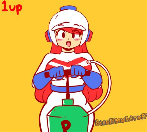 Dig Dug Girl By Scruffmuhgruff Body Inflation Know Your Meme