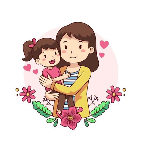 Hand Drawn Mothers Day Concept Free Vect Free Vector Freepik Freevector Love Mothers