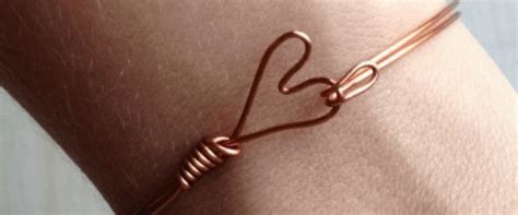 Diy Copper Wire Heart Bracelet Happily Dwell
