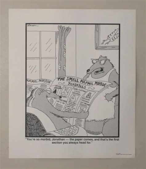 1990 Gary Larson The Far Side Poster Original 20x17 Newspaper Comic