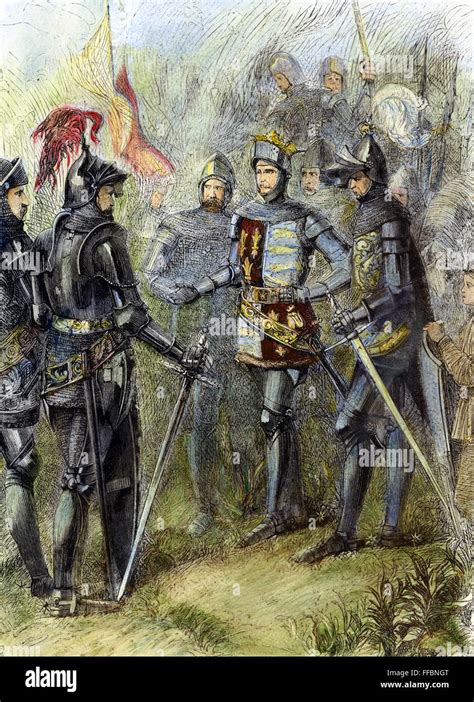 Enrique V En Agincourt Nking Henry V De Inglaterra En El Campo