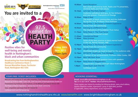 97.5 kemet fm Health Party event invite and schedule ...