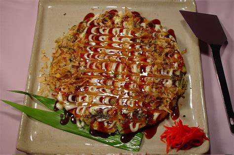 I'm told that this is authentic and that it is kid's food. Okonomiyaki (Japanese Pizza) Recipe — Dishmaps