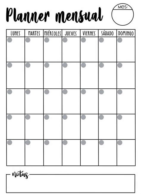 Planner Mensal En Calendario Para Escribir Libreta De Apuntes Letras Del Alfabeto Para
