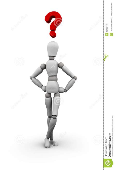 Man With Question Mark Over Head Royalty Free Stock Image