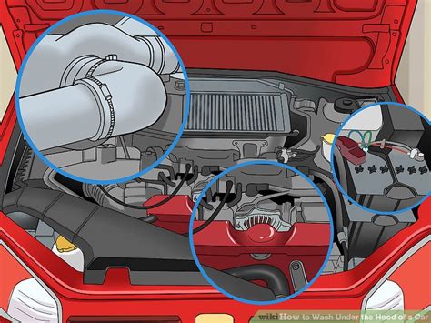 Before cleaning under the hood, make sure the engine is cold and cover any vulnerable parts, like the air intake, alternator, and electrical connections. How to Wash Under the Hood of a Car: 13 Steps (with Pictures)