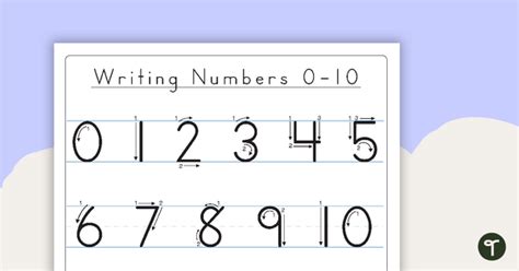 Tracing Numbers 0 10 Teaching Resource Teach Starter