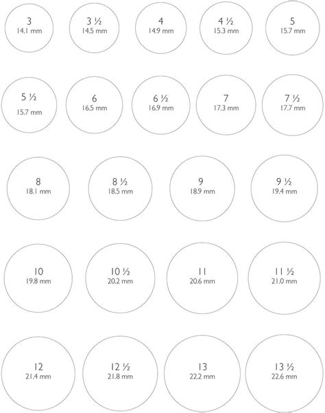 Ring Size Chart Kay Scientific Printable Ring Size Chart Actual Size