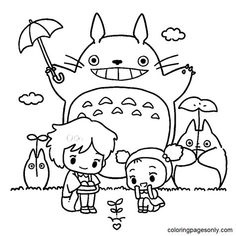 48 Free Printable My Neighbor Totoro Coloring Pages