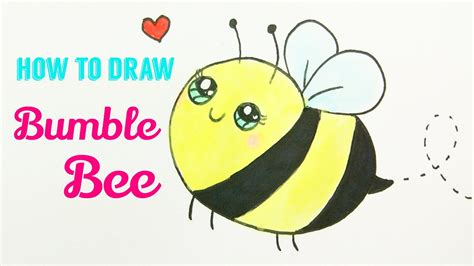 How To Draw Bumble Bee 🐝 Easy And Cute Bee Drawing Tutorial For