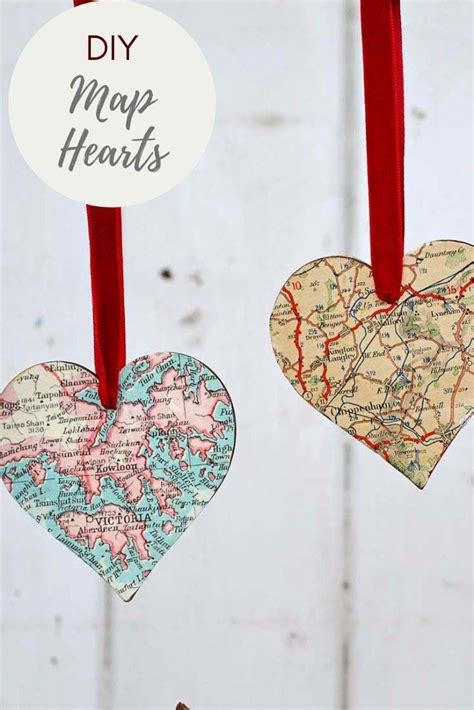 Diy Heart Map Ornament And Brooch A Gorgeous Handmade T Pillar Box