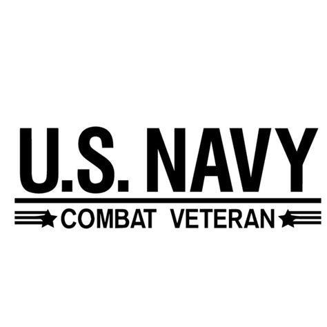 Us Navy Combat Veteran Decal Sticker Decalfly