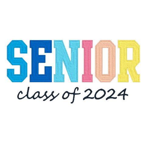 Senior Class Of 2024 Embroidery Lelesdesigns
