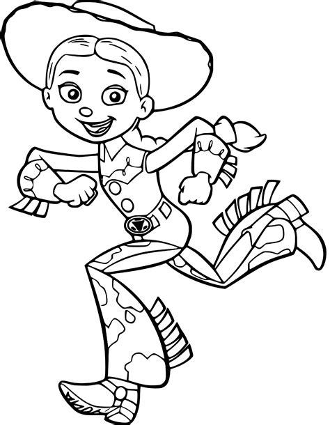Jessie Running Coloring Page Jessie Toy Story 1370