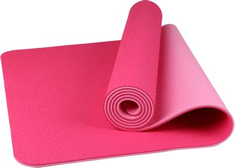yoga mat non slip yoga mat two color fitness exercise tpe high density cushion mat
