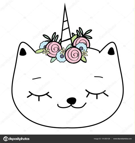 Dibujos Para Colorear De Gatitos Unicornios