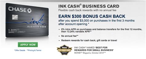 The chase ink business cards, in particular, should be interesting for folks looking to collect rewards since you can easily pair them with each other as well as several of their chase personal card counterparts. Chase Ink Plus 60,000 Bonus (From 50,000), Ink Cash $300