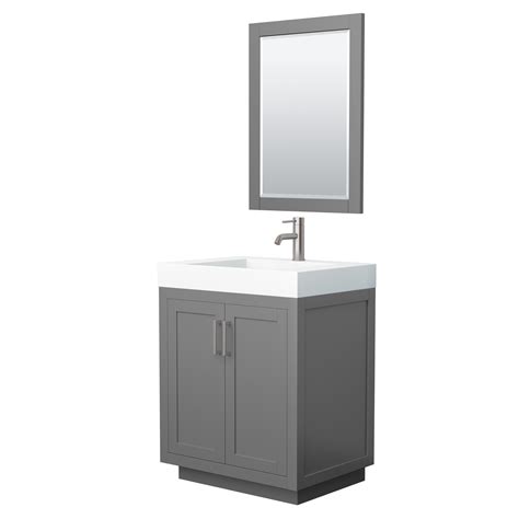 Miranda 30" Single Vanity with optional Integrated Sink - Dark Gray