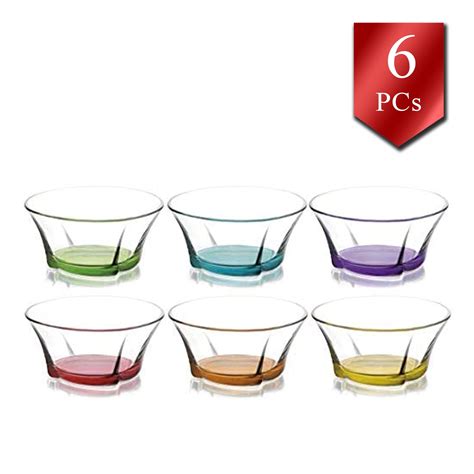 Lav Glass Round Serving Bowls Set Of 6 Condiment Bowls 10 5 Oz