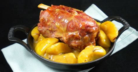 Jambonneau fumé aux pommes et au cidre