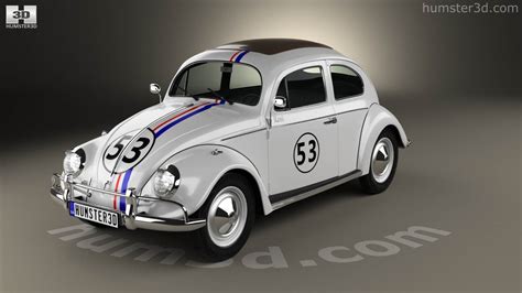 360 View Of Volkswagen Beetle Herbie The Love Bug 3d Model Hum3d Store