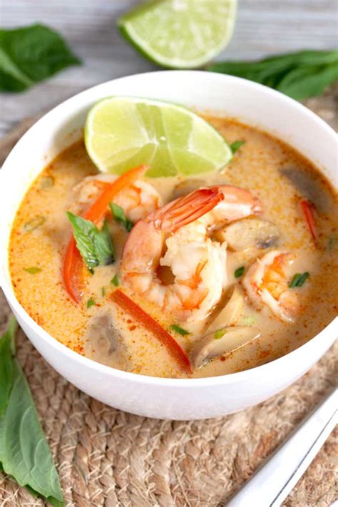 Coconut Curry Soup With Shrimp Lemon Blossoms
