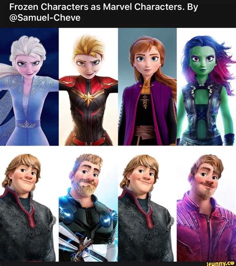 Frozen Characters as Marvel Characters. By @Samuel-Cheve - iFunny