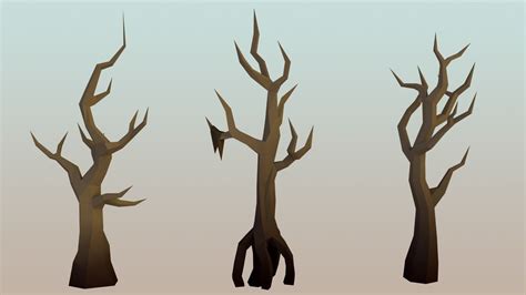 3d Model Swamp Assets Trees Pack Low Poly Marsh Vr Ar Low Poly