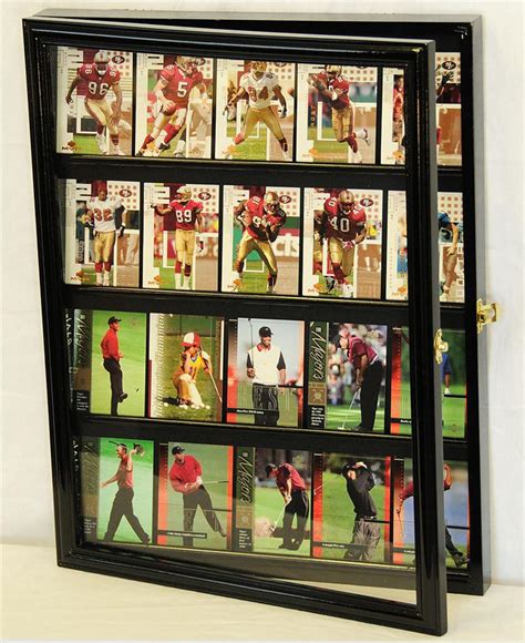 20 Sports Card Display Case Wall Mount Cabinet Free Shipping