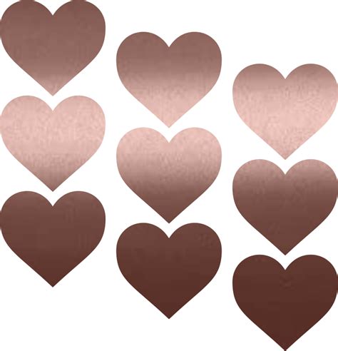 Wall Decals And Stickers Rose Gold Hearts