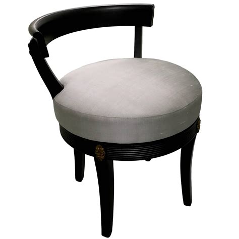 18 posts related to swivel vanity chair. Hollywood Regency Style Black Swivel Vanity Stool at 1stdibs